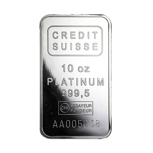Platinabaar 10 troy ounce, btw-vrij 