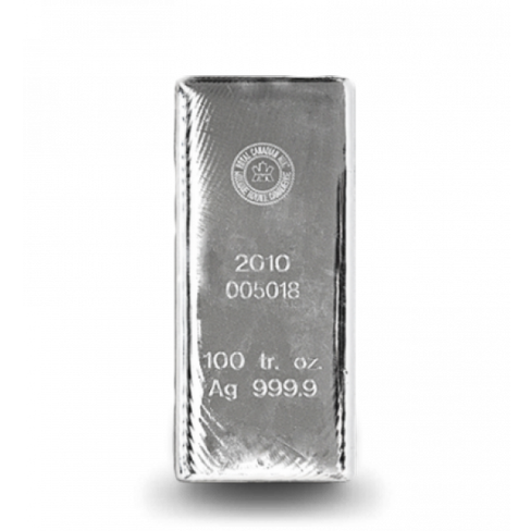 Zilverbaar 100 troy ounce, btw-vrij               