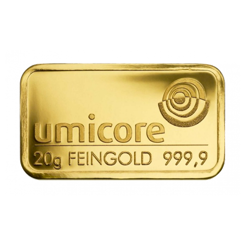 Goudbaar 20 gram Umicore 